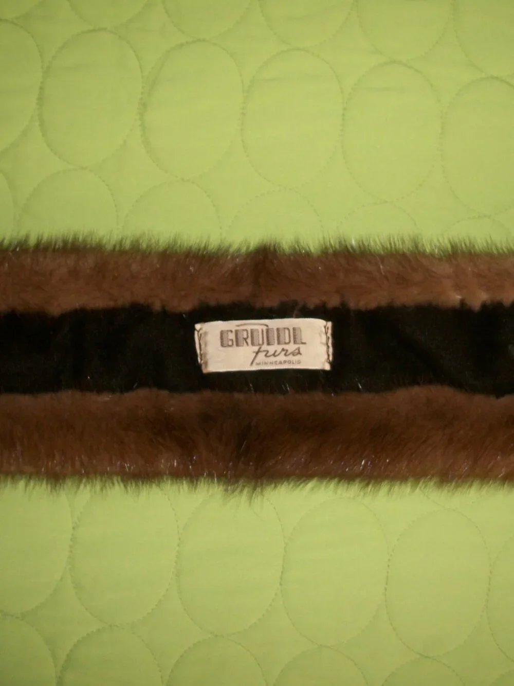 Vintage Real Gruidl Brown Mink Fur Collar/Stole